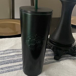Starbucks stainless steel dark green tumbler